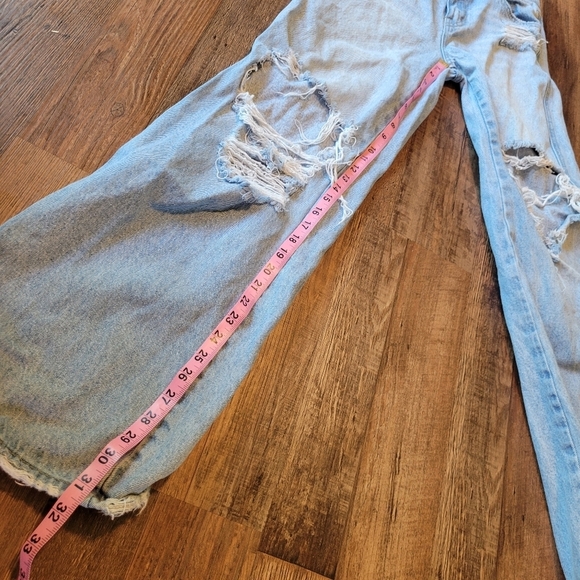 Buckle Flying Monkey Distressed Wide Leg Baggy Denim Jeans - Picture 12 of 13